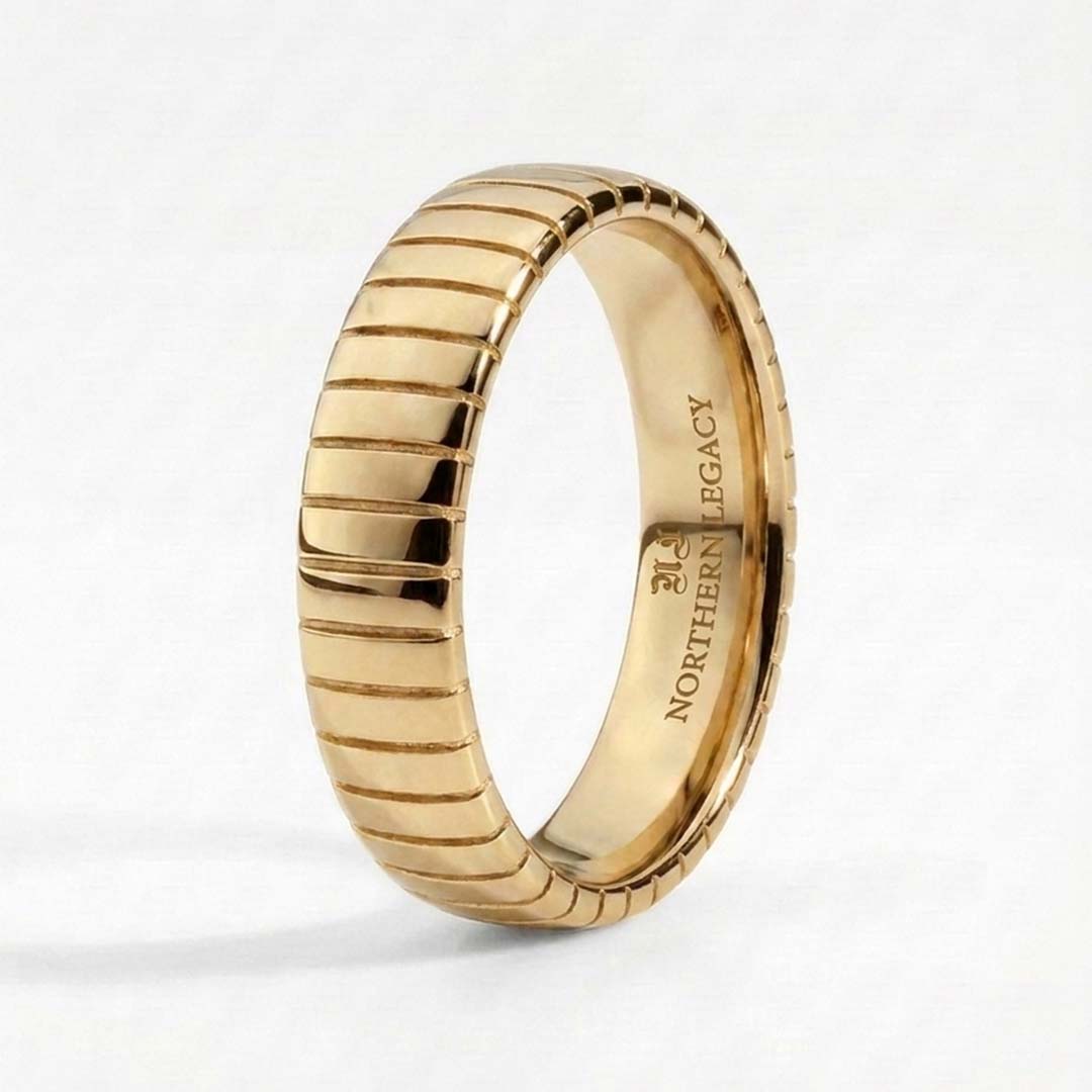 Siempre Cut band - Gold-toned ring