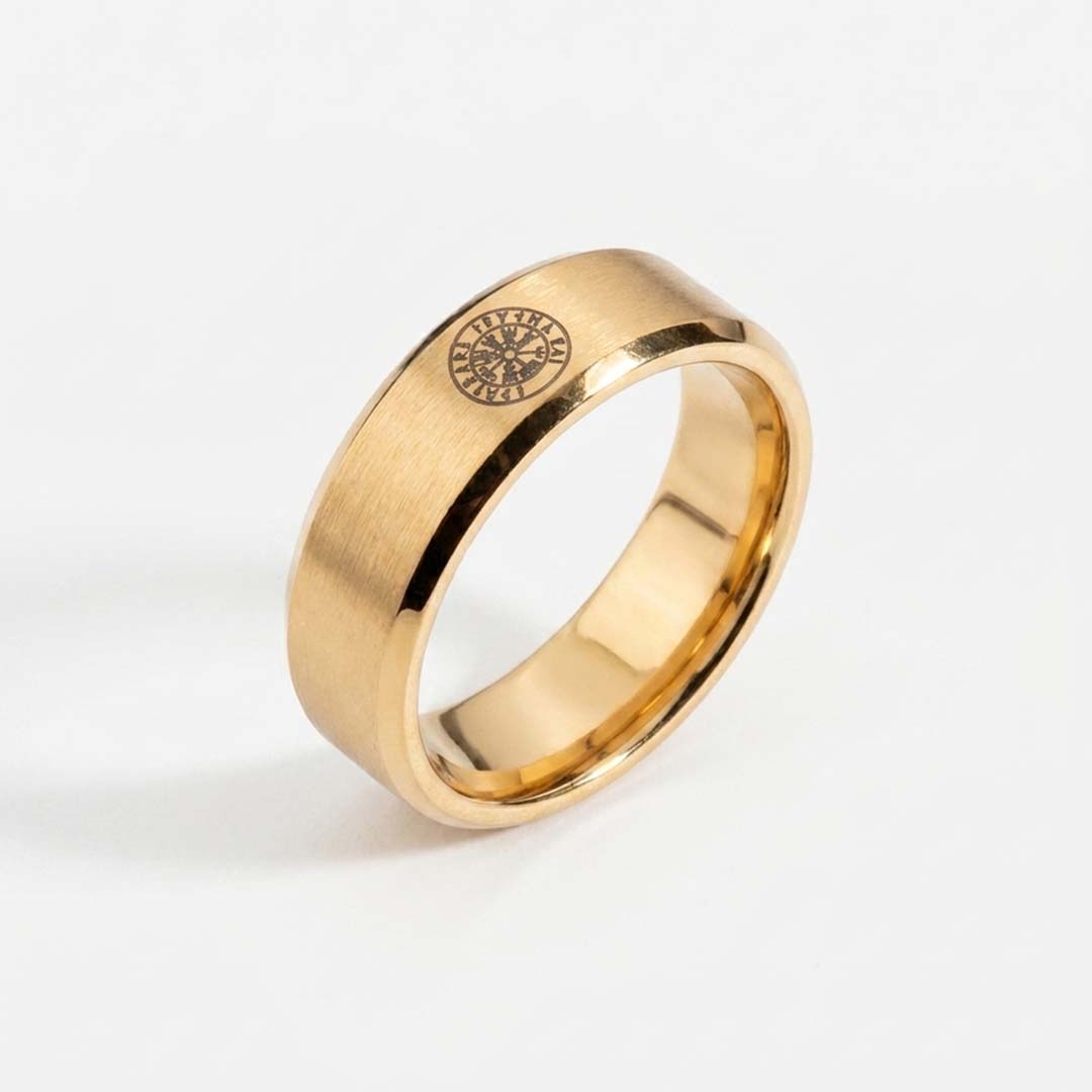 SIEMPRE VEGVISIR BAND RING (GOLD)
