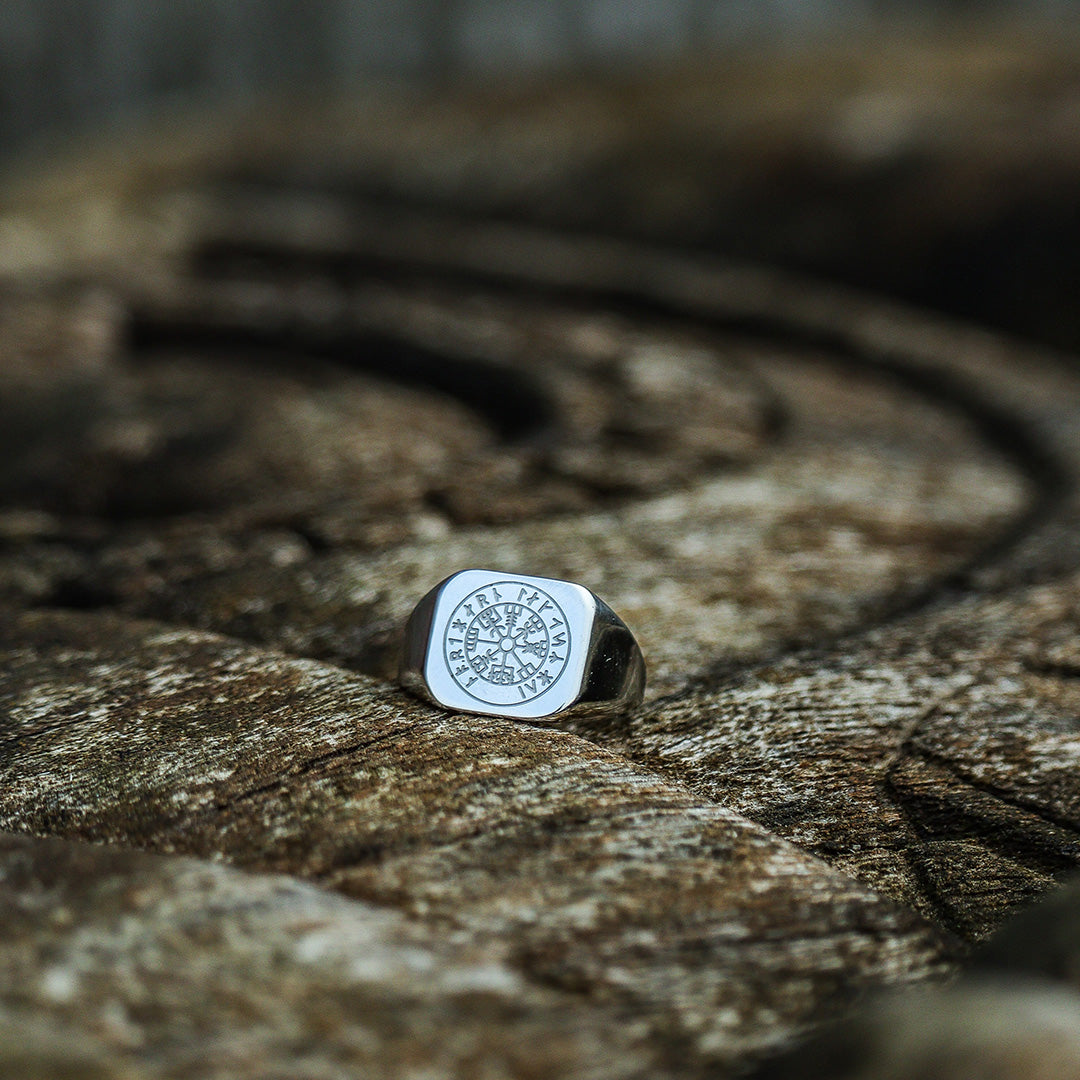 Vegvisir Signature - Silver-toned ring