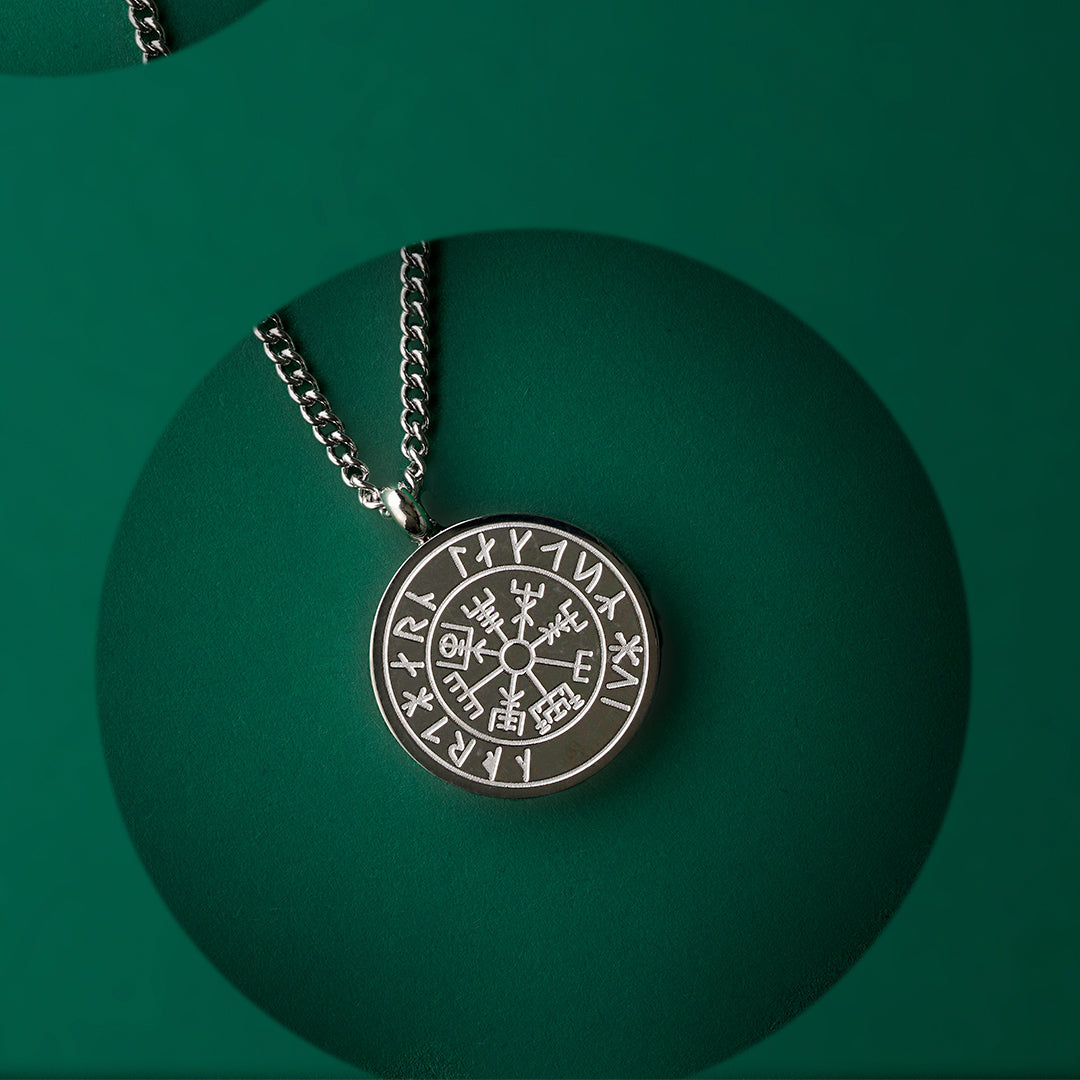 NL Vegvisir pendant - Silver-toned