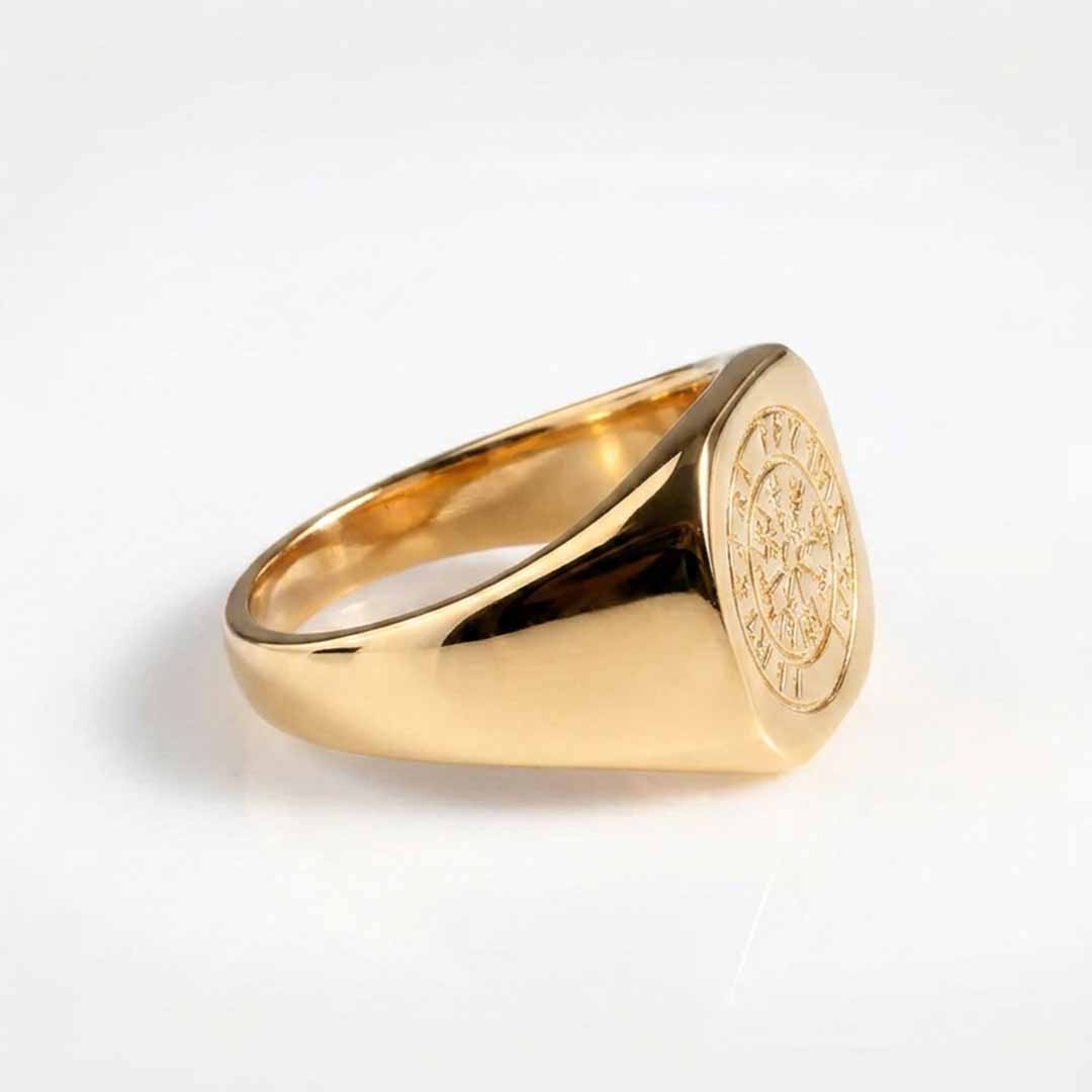 Vegvisir Signature - Gold-coated ring