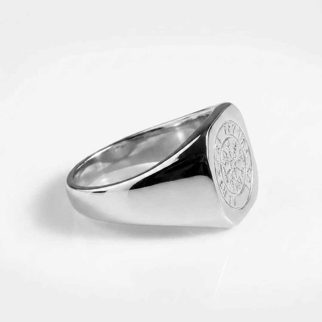 Vegvisir Signature - Silver-toned ring