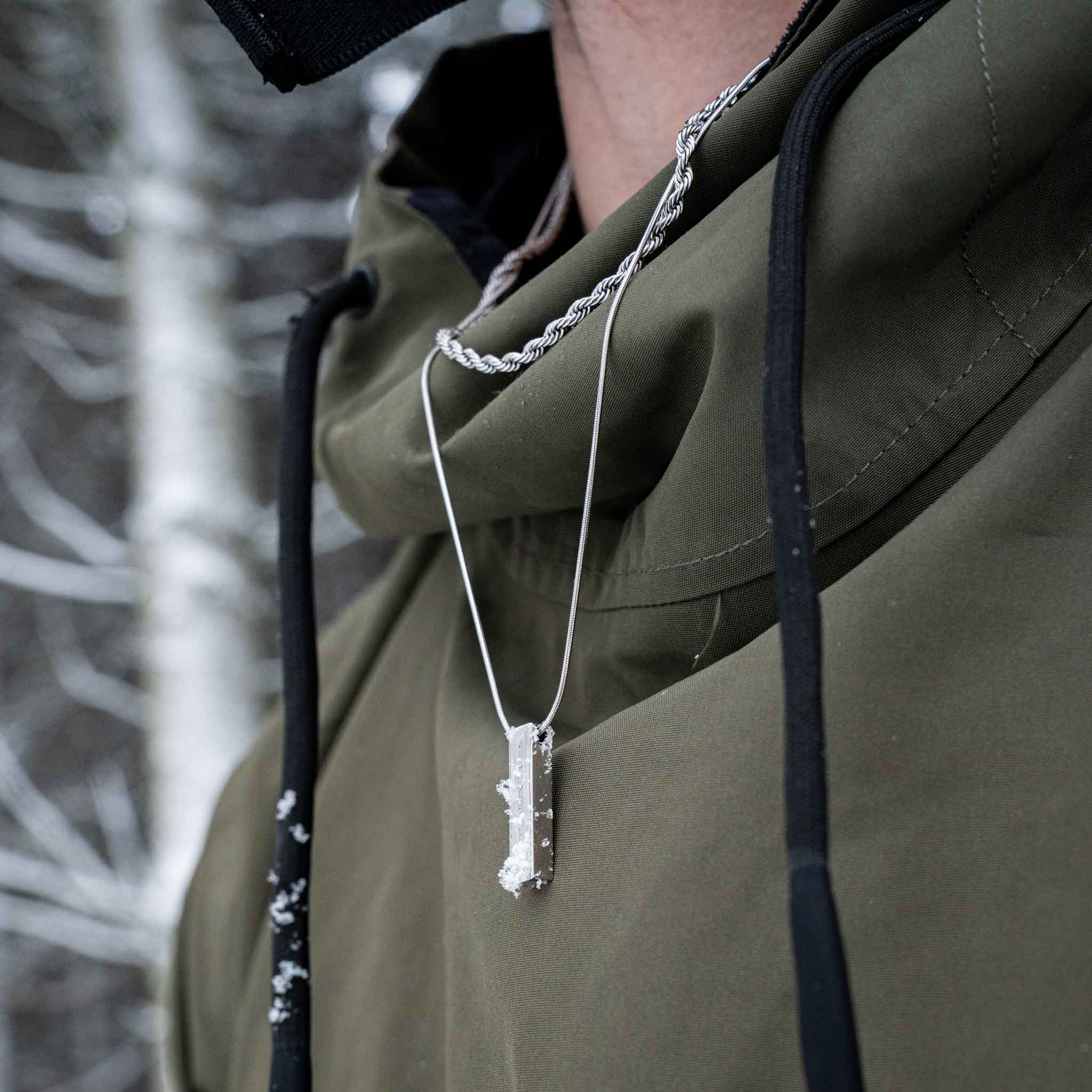 Rope necklace - Silver-toned