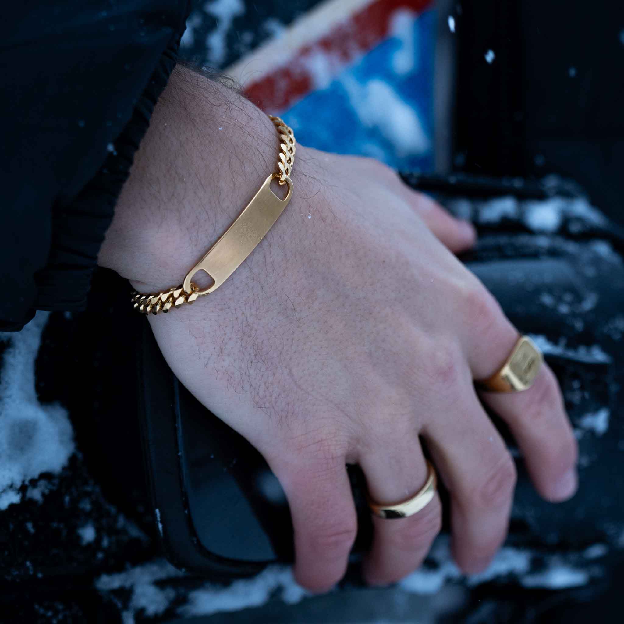 NL Sequence Tag bracelet - Gold-toned