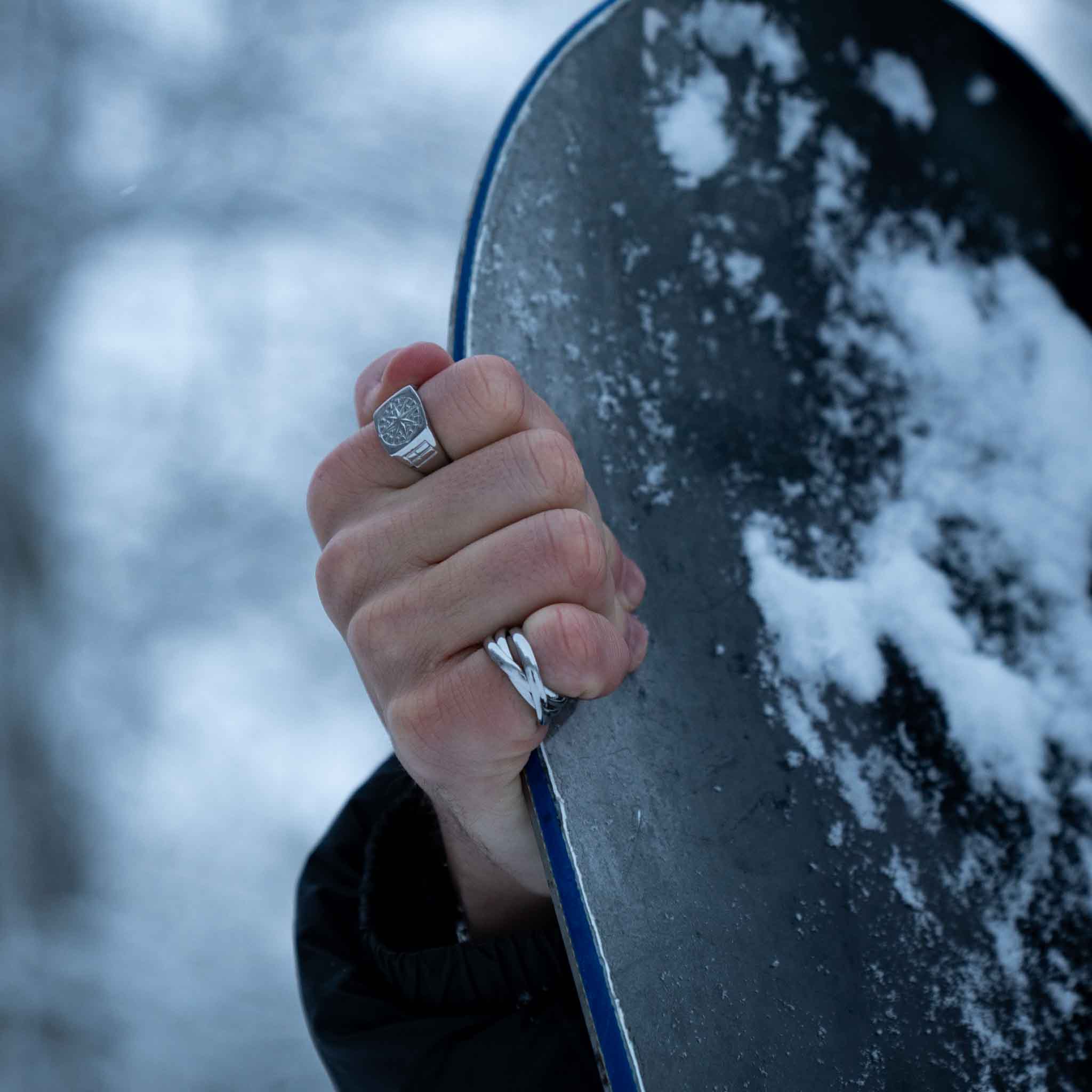 Helix band ring - Silver-toned ring