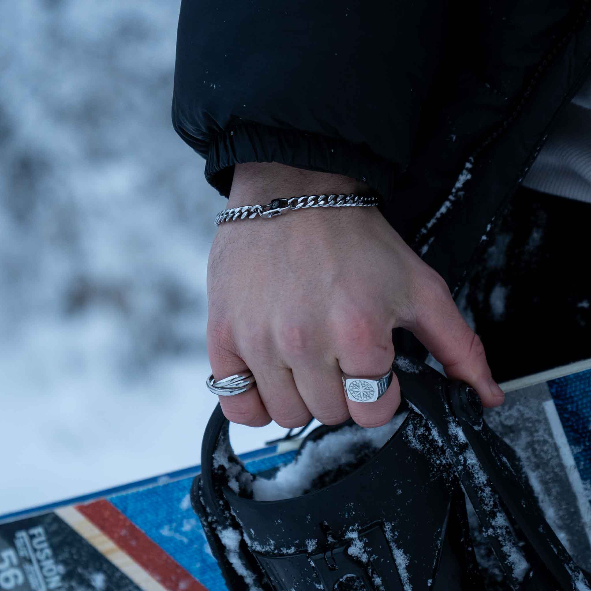 Helix band ring - Silver-toned ring