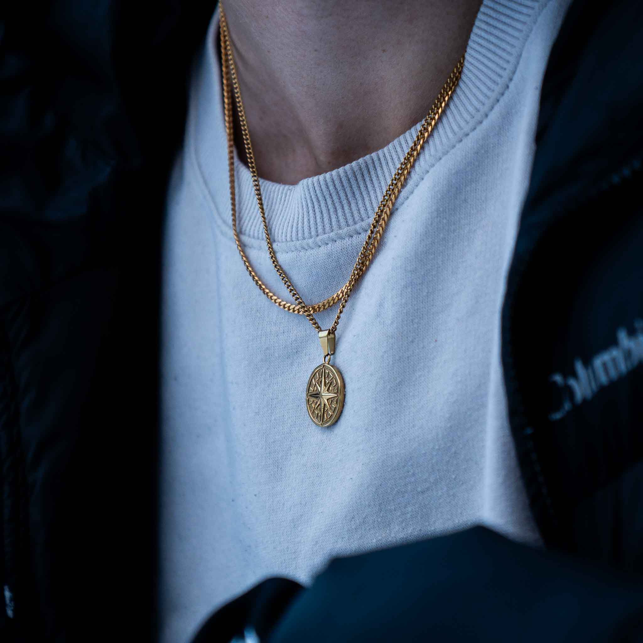 Minimal Sequence necklace - Gold-toned