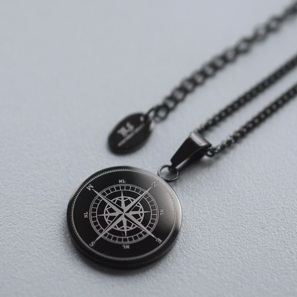 NL Compass pendant - Black