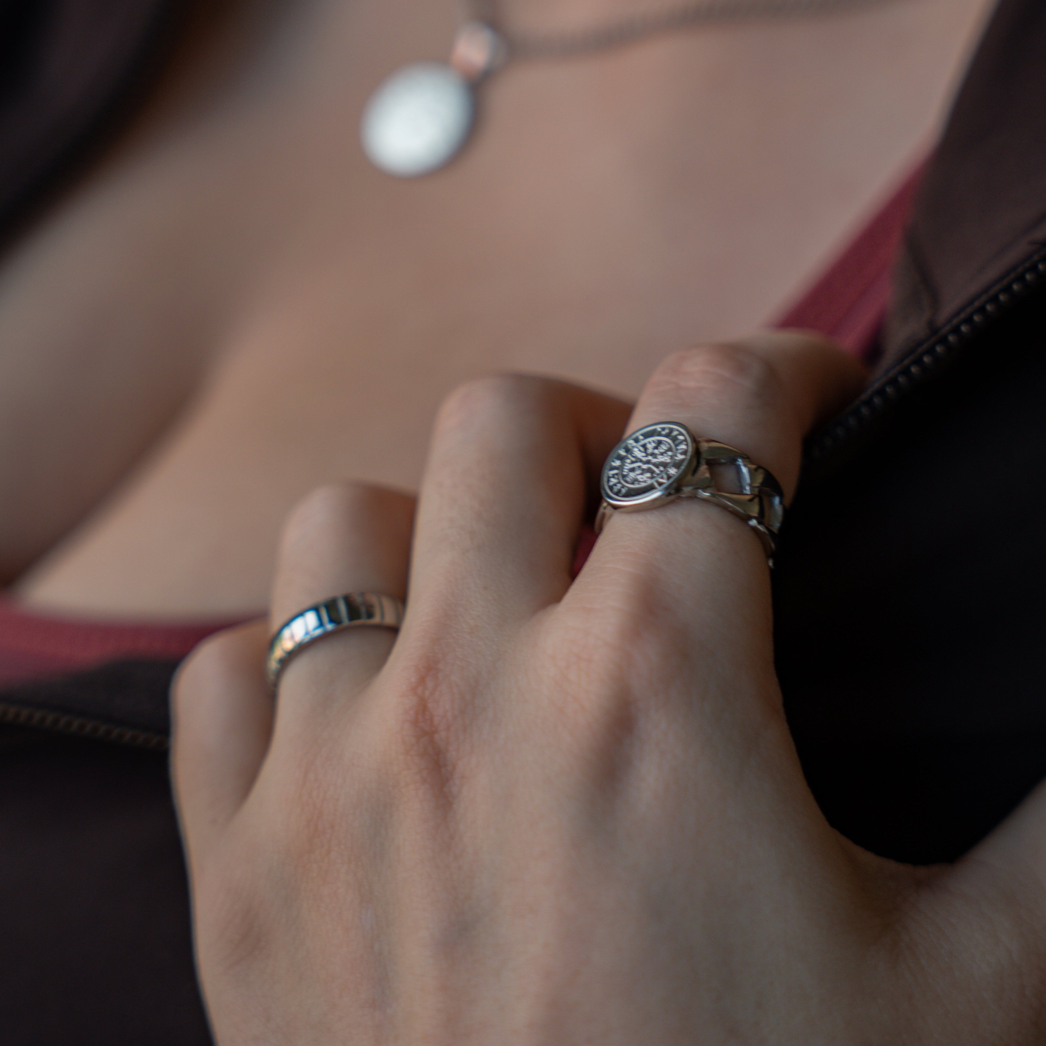 Siempre Cut band - Silver-toned ring