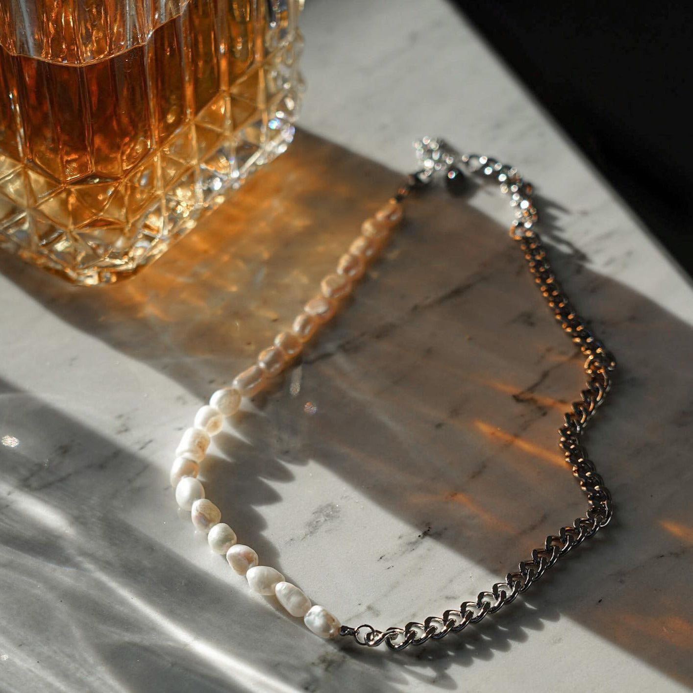 NL Kattegat Pearl pendant - Silver-toned