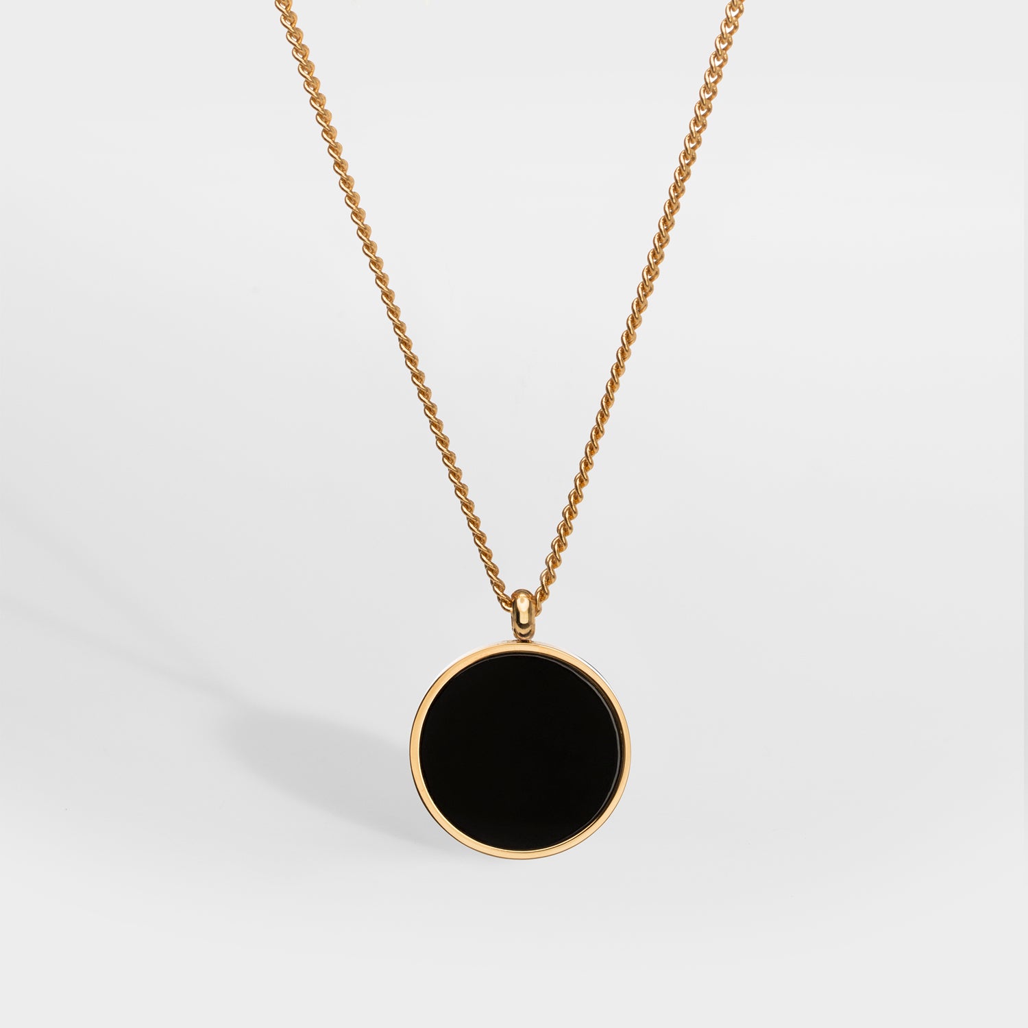 NL Black Onyx pendant - Gold-toned