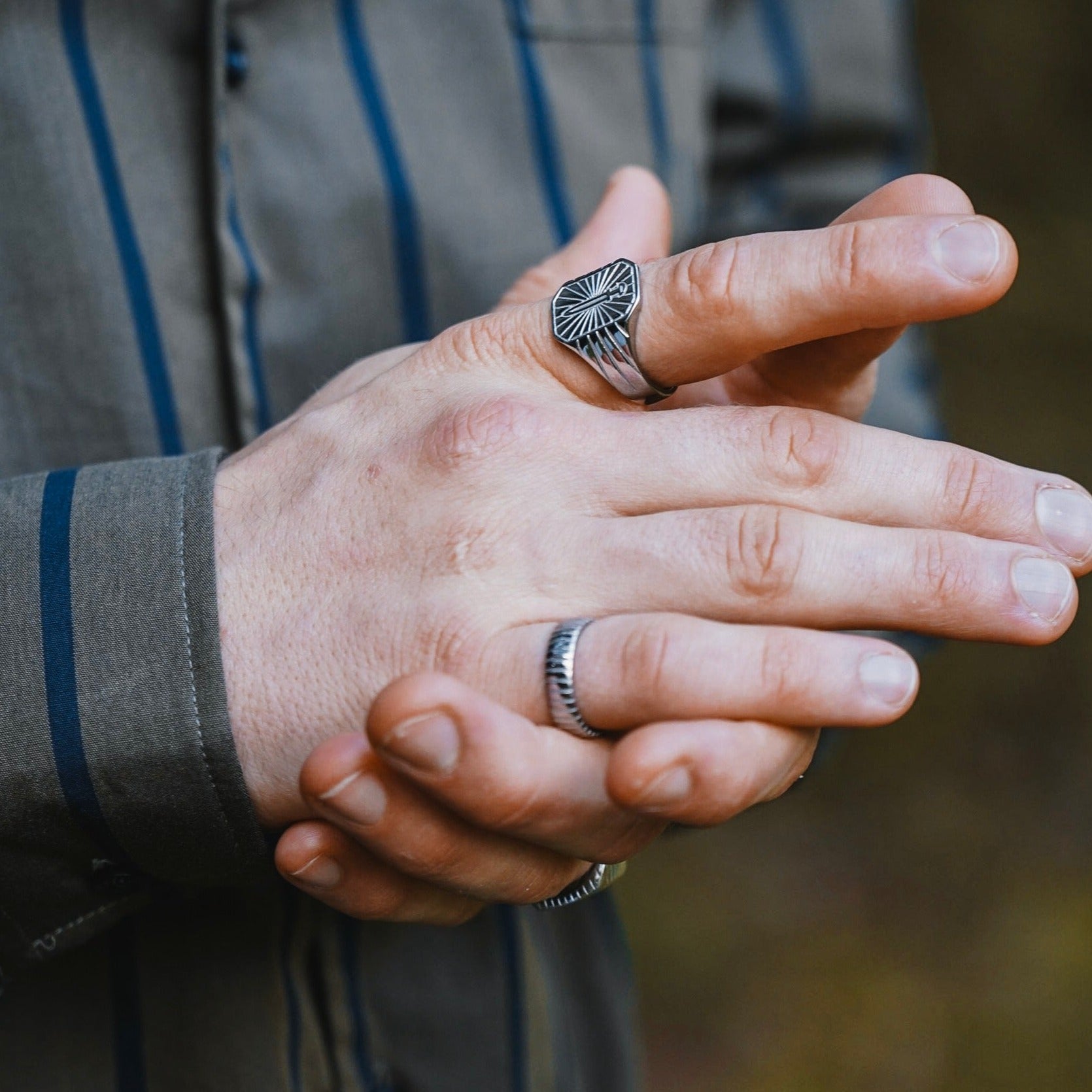 Siempre Cut band - Silver-toned ring