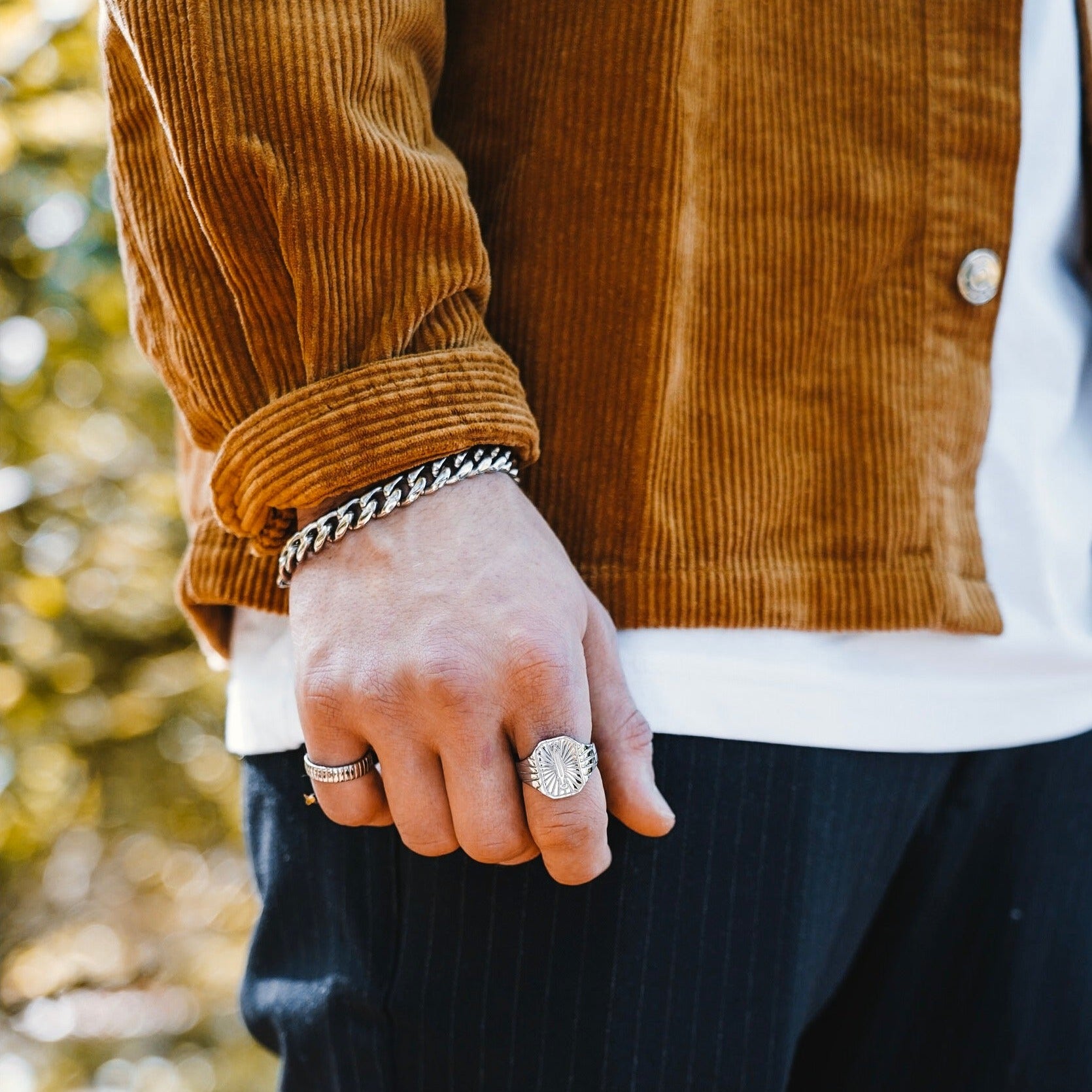 Siempre Cut band - Silver-toned ring