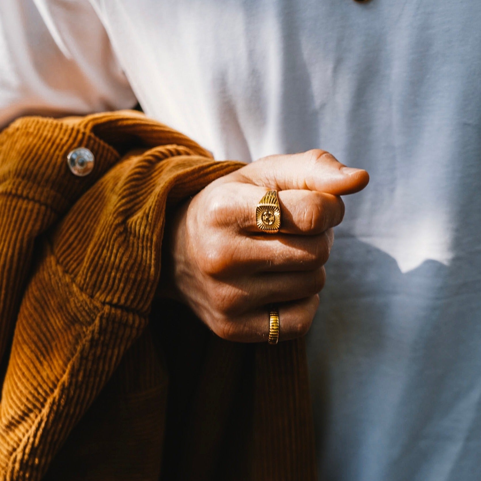 Siempre Cut band - Gold-toned ring