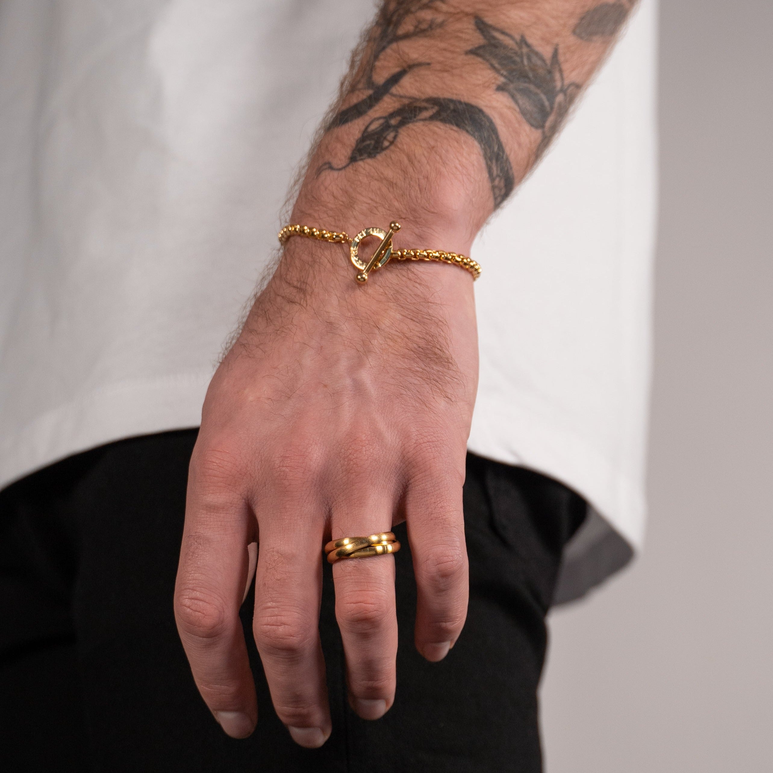 Helix band ring - Gold-toned