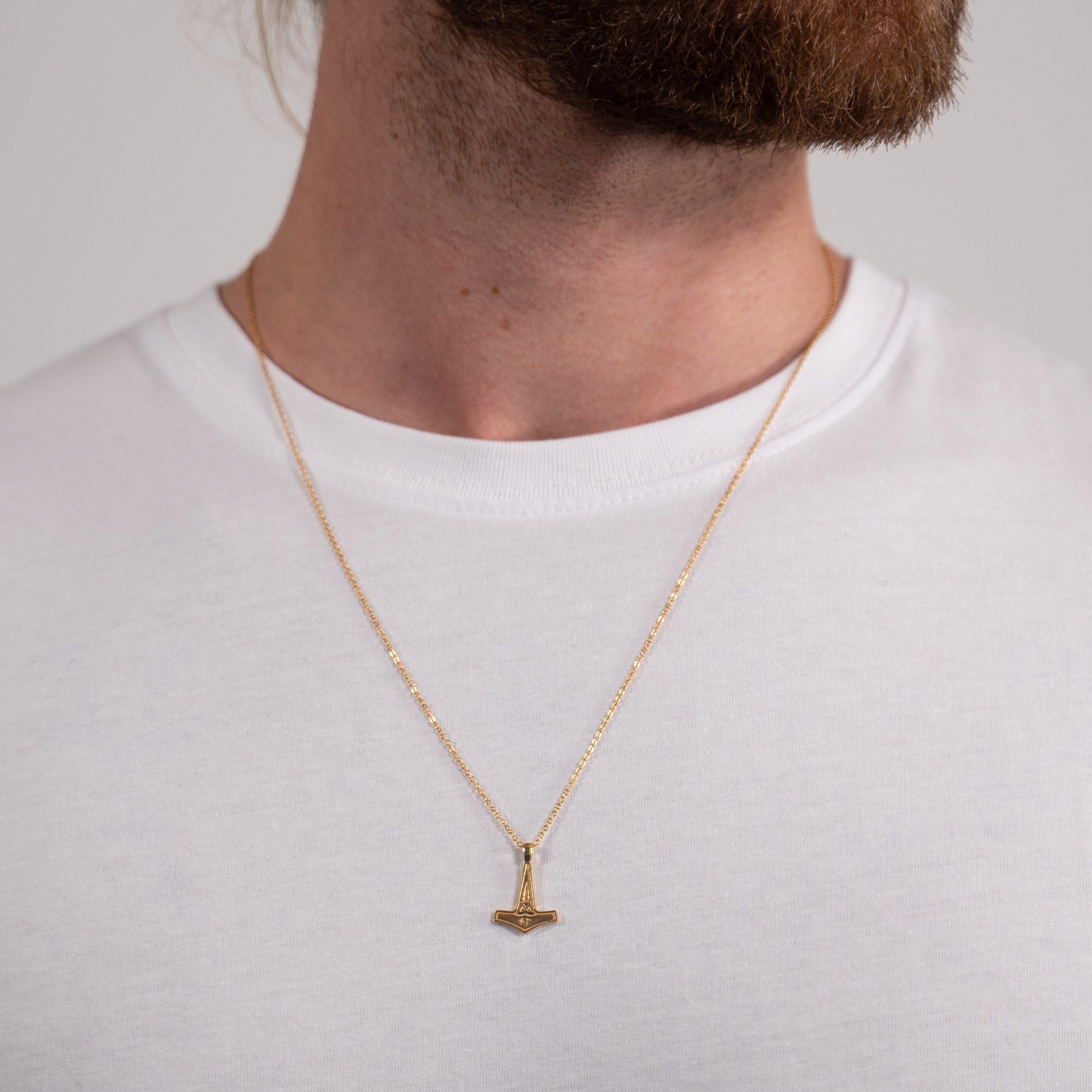 NL Mjolner pendant 2.0 - Gold-toned