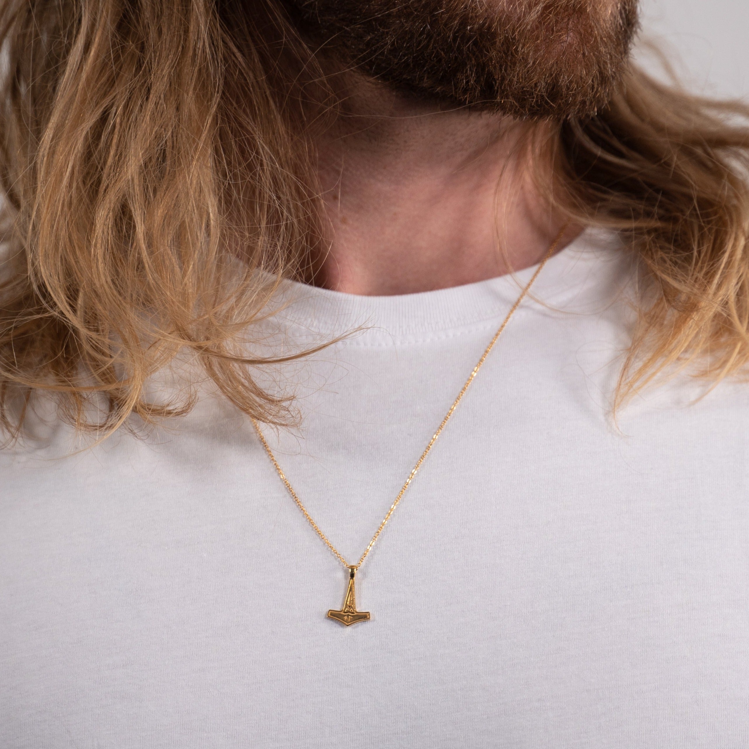 NL Mjolner pendant 2.0 - Gold-toned