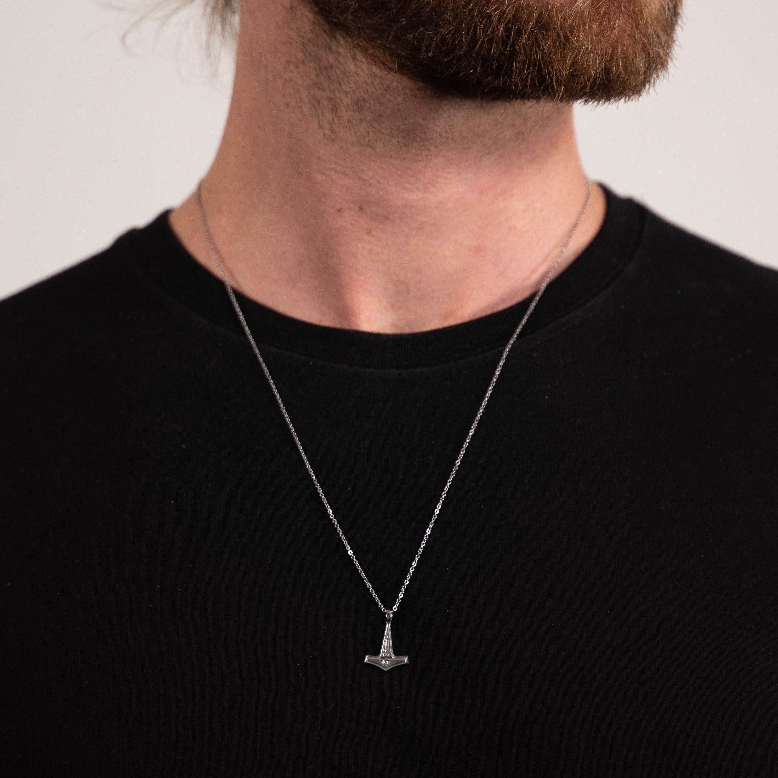 NL Mjolner pendant 2.0 - Silver-toned