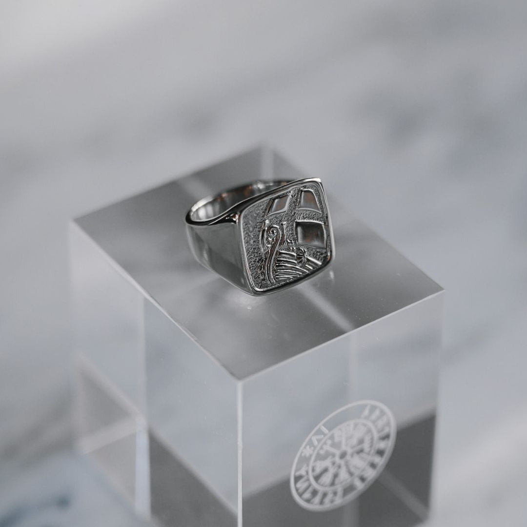 Explorer Oversize Signature - Silver-toned ring