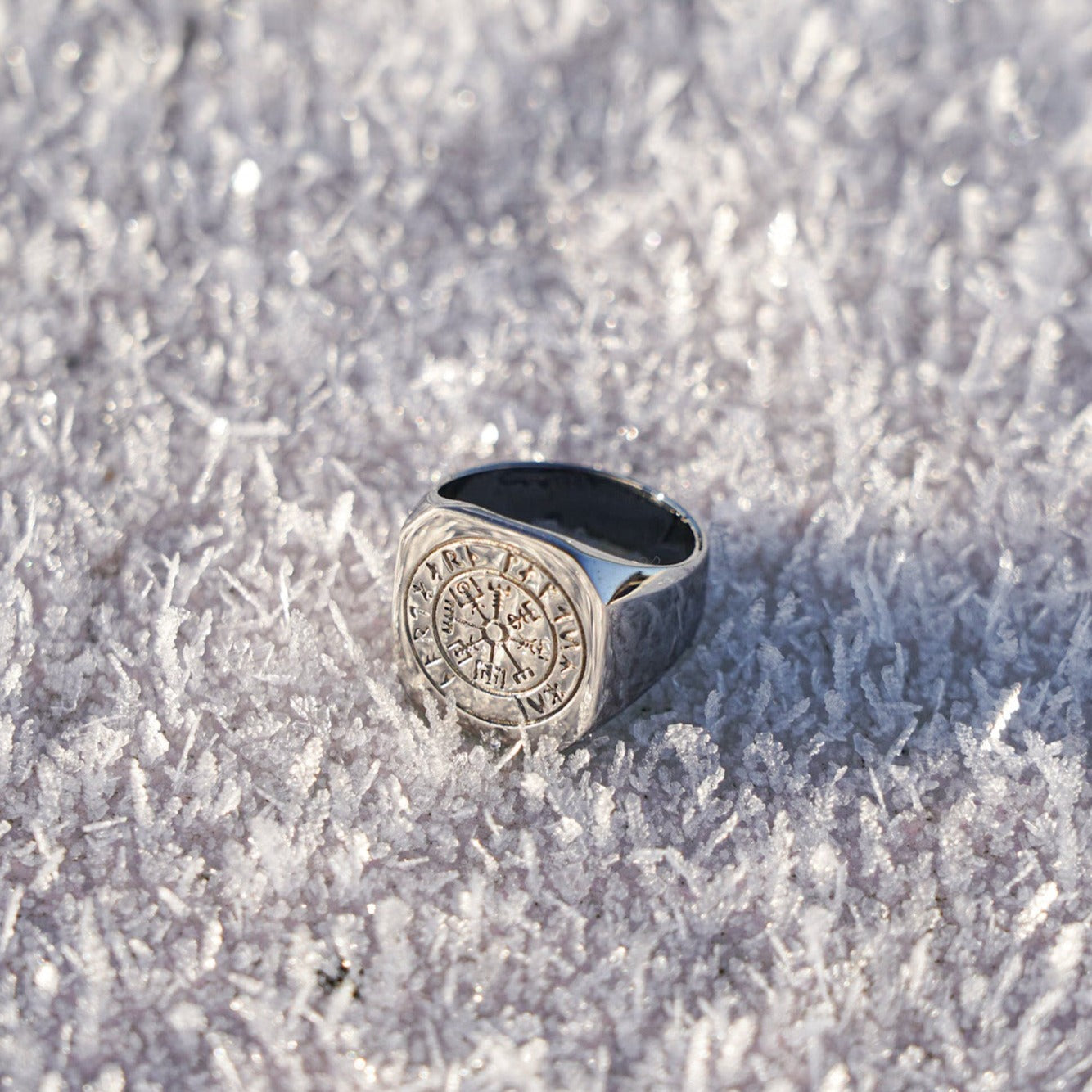 Vegvisir Oversize Signature - Silver-toned ring