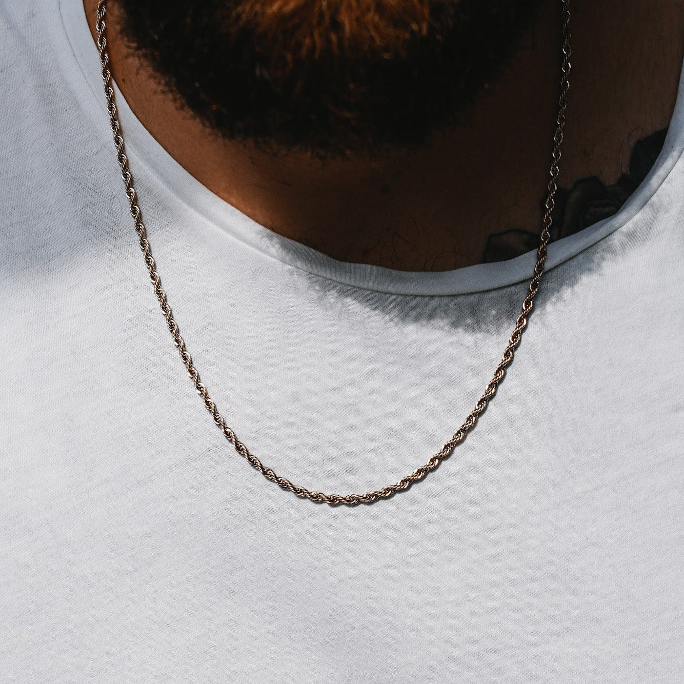 Rope necklace - Silver-toned