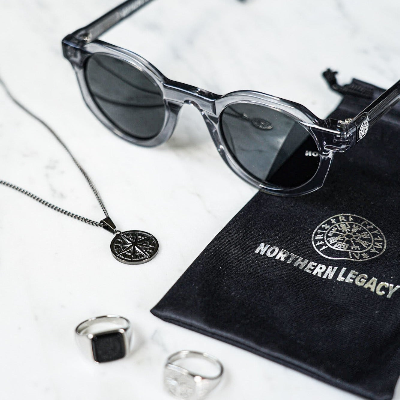 Signature sunglasses - Transparent grey