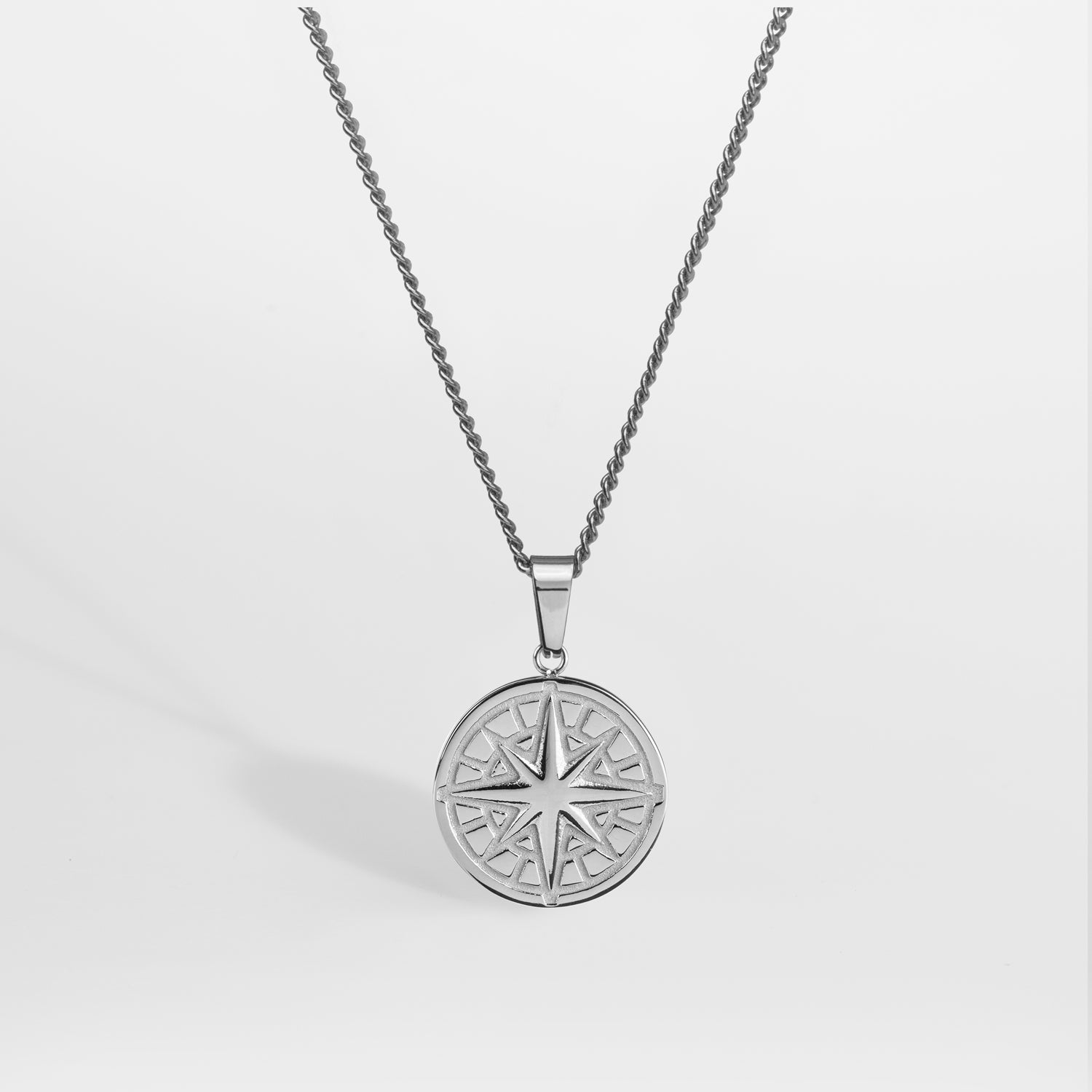 Compass pendant 2.0 - Silver-toned