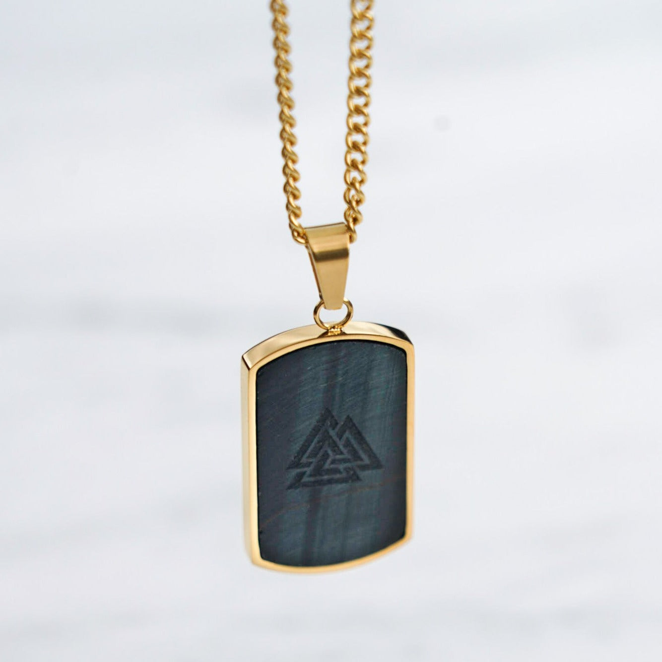 NL Valknut pendant - Gold-toned