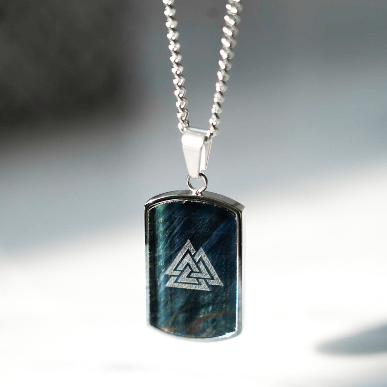 NL Valknut pendant - Silver-toned