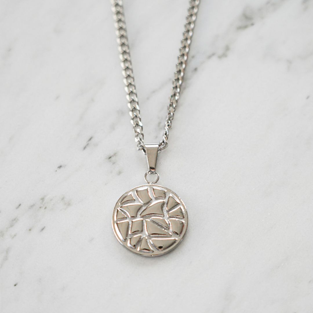 NL Earthquake pendant - Silver-toned