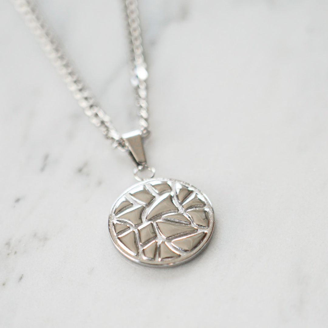 NL Earthquake pendant - Silver-toned