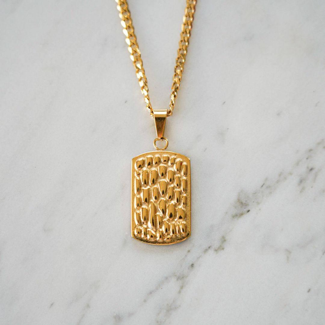 NL Hammertag pendant - Gold-toned