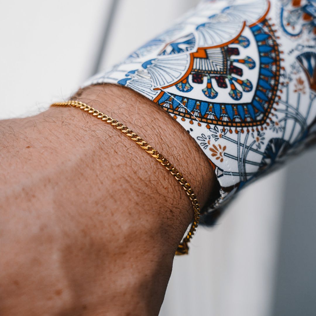 Minimal Sequence bracelet - Gold-toned