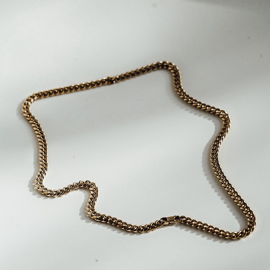 Sequence necklace - Gold-toned