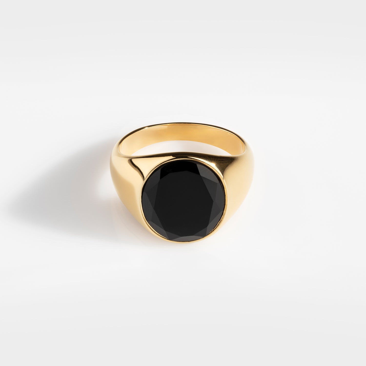 Oval Black Onyx Signature - Gold-toned ring