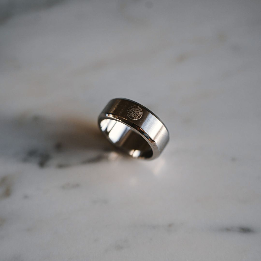 Siempre Vegvisir band - Silver-toned ring