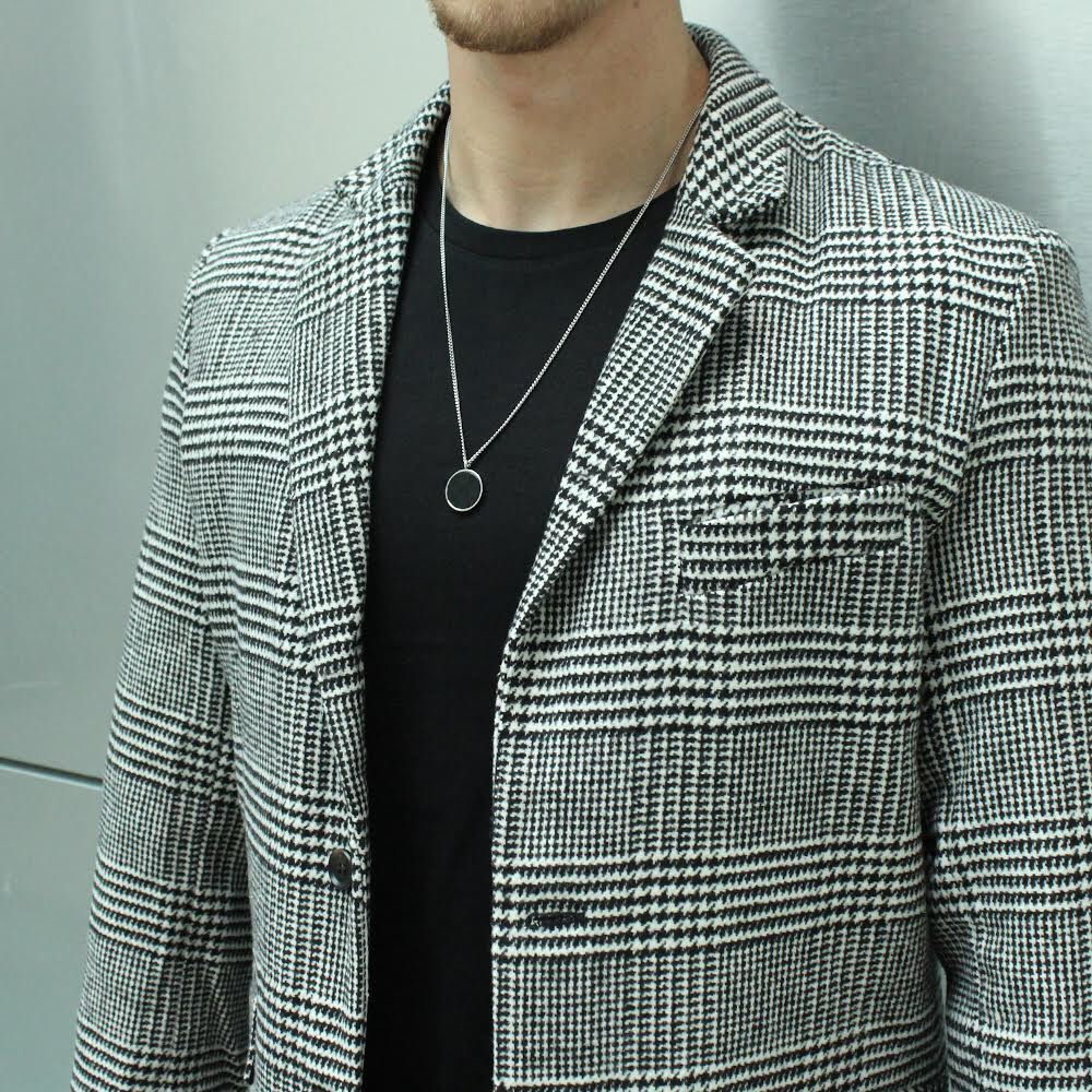 NL Black Onyx pendant - Silver-toned