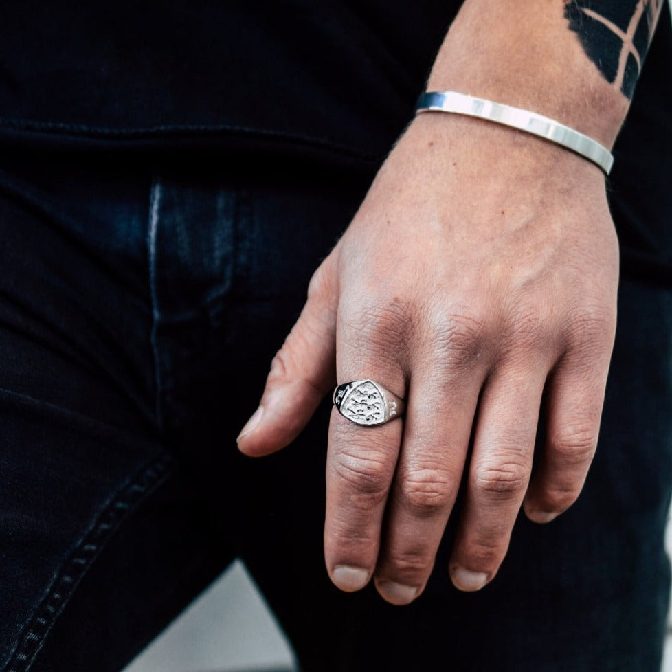 Panthera Polygon Signature - Silver-toned ring