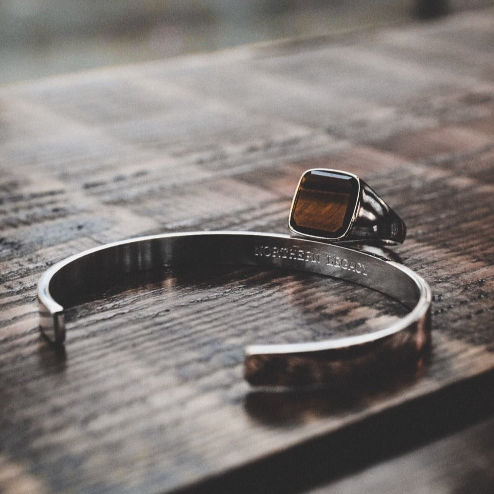 Tigereye Signature - Silver-toned ring