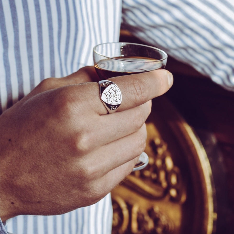 Panthera Polygon Signature - Silver-toned ring