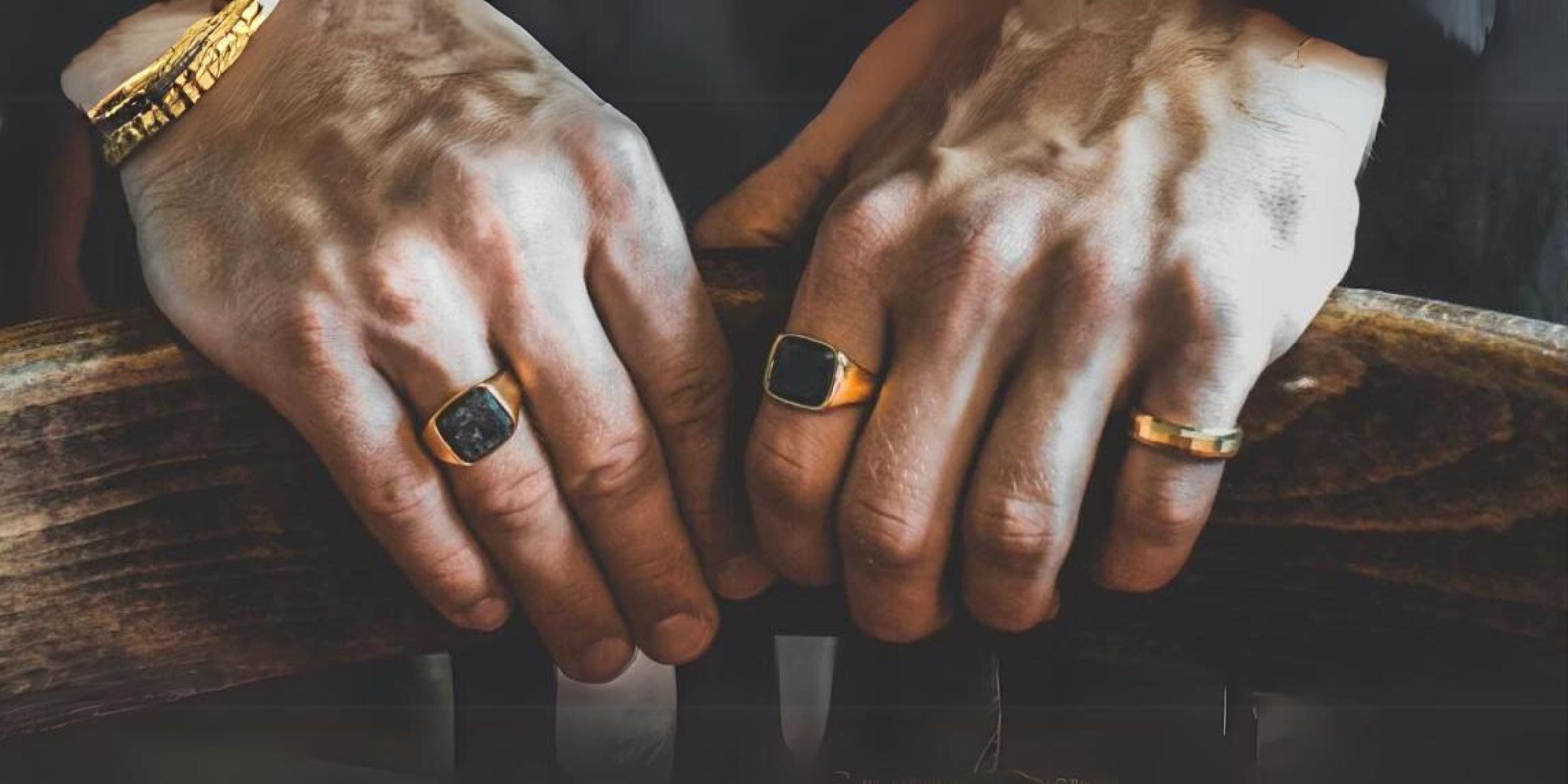 Men's Ring in Brushed Gold – Mane Apparel