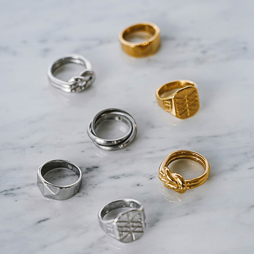 A selection of rings for men created by Northern Legacy