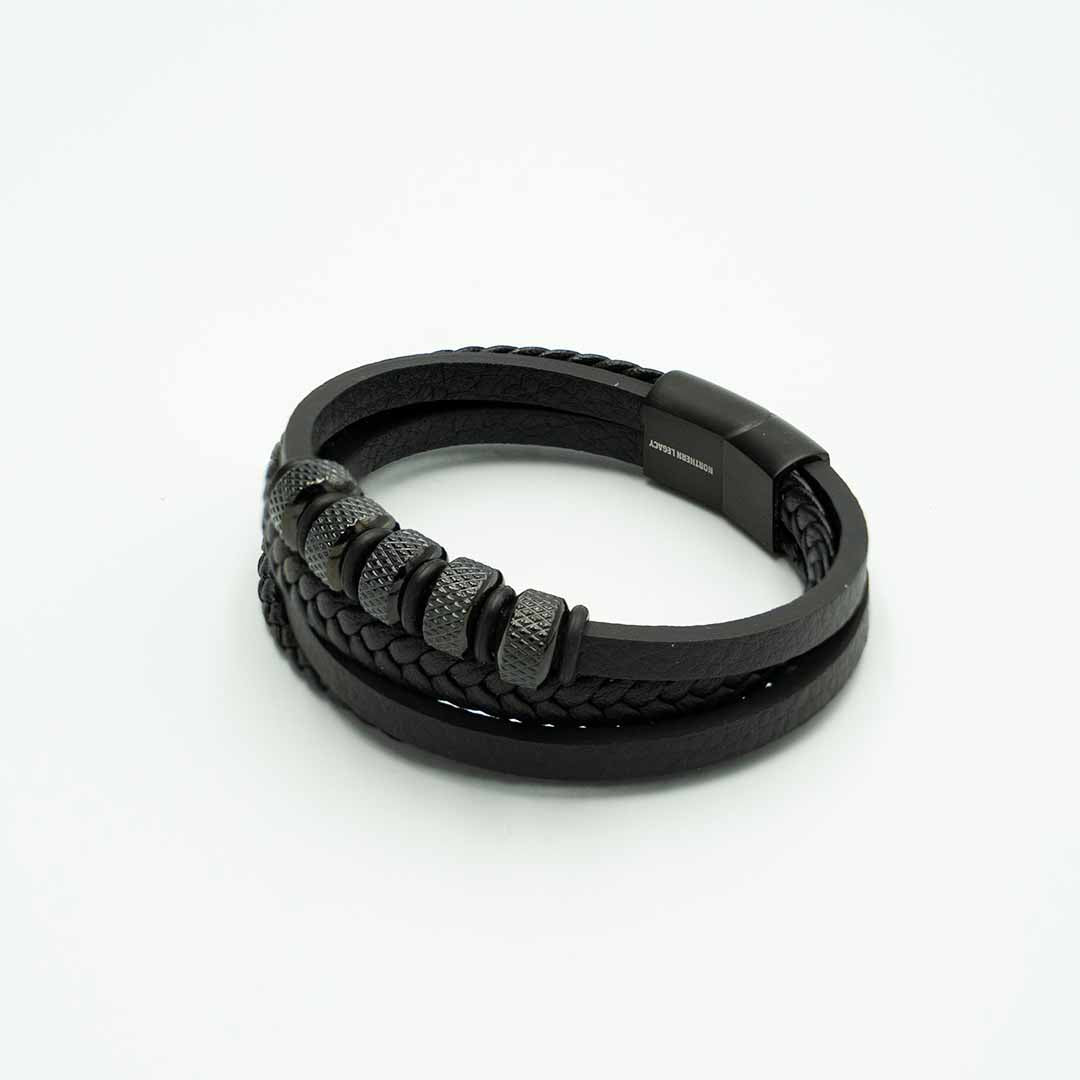 Drift Leather and Beads Bracelet