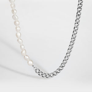 KATTEGAT PEARL NECKLACE (SILVER)