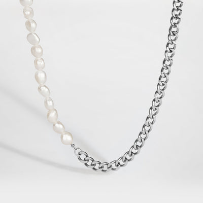 KATTEGAT PEARL NECKLACE (SILVER)