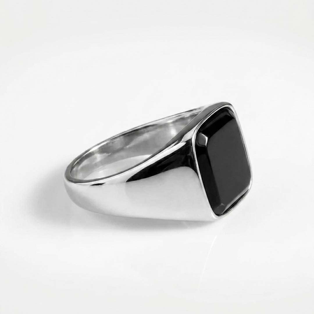 Black Onyx Signature - Silver-toned ring