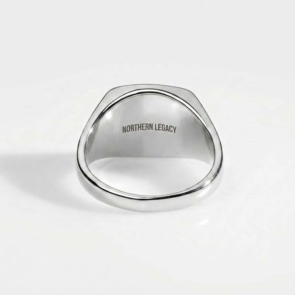 BLACK ONYX SIGNATURE RING (SILVER)