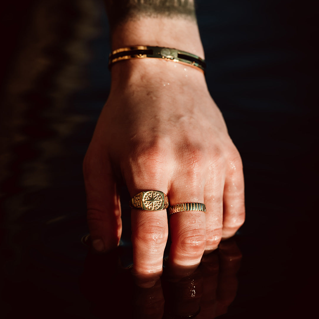 Compass Signature - Gold-toned ring