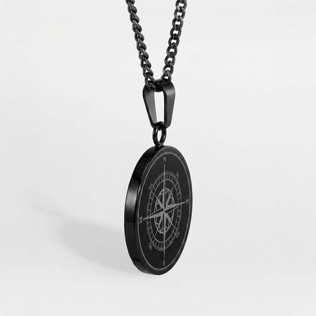 COMPASS PENDANT (BLACK)