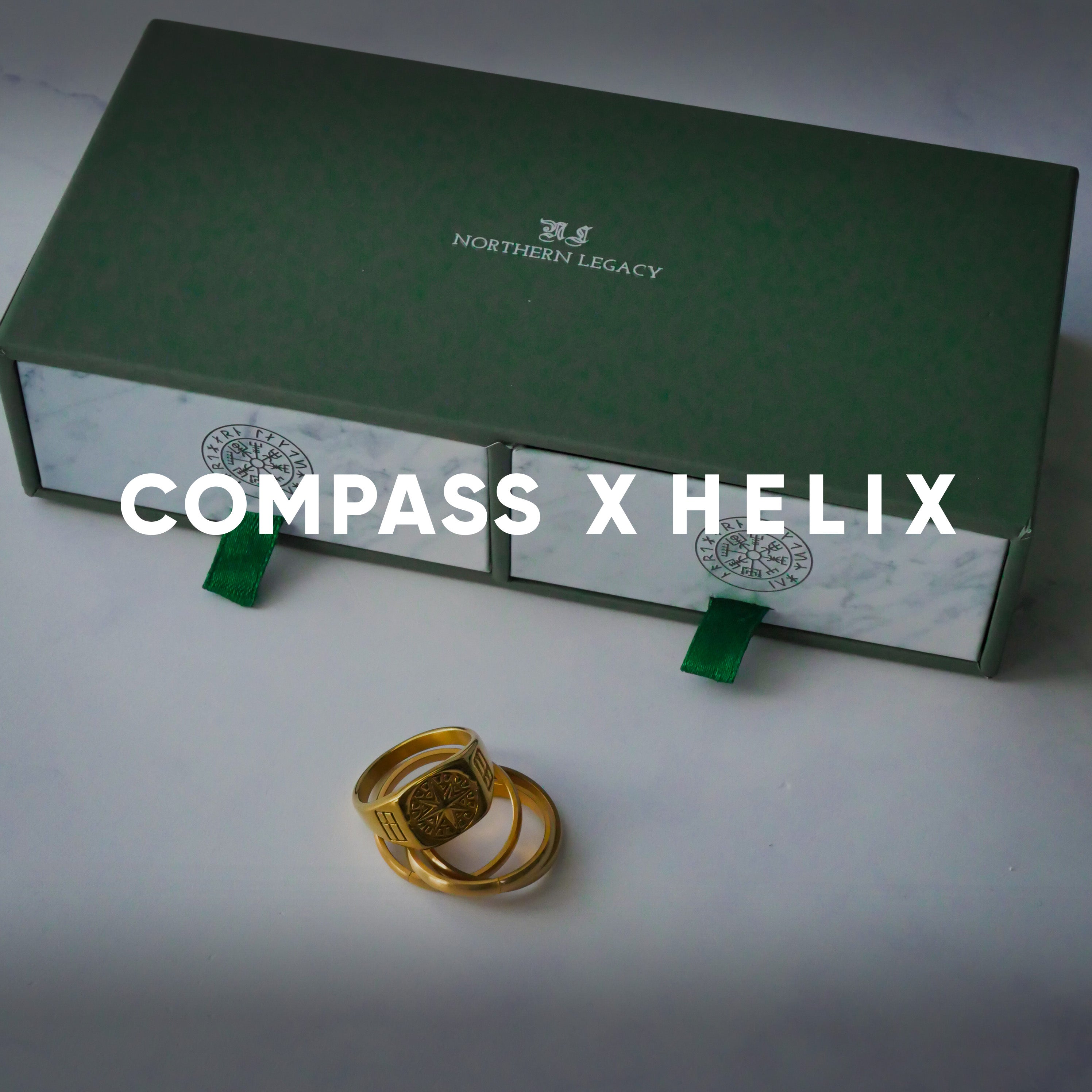 Compass & Helix Bundle - Gold-toned